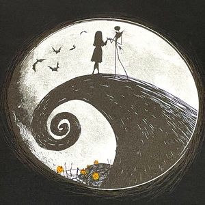 NEW & UNWORN TIM BURTON’S “NIGHTMARE BEFORE CHRISTMAS” T-SHIRT BLACK SIZE LARGE!